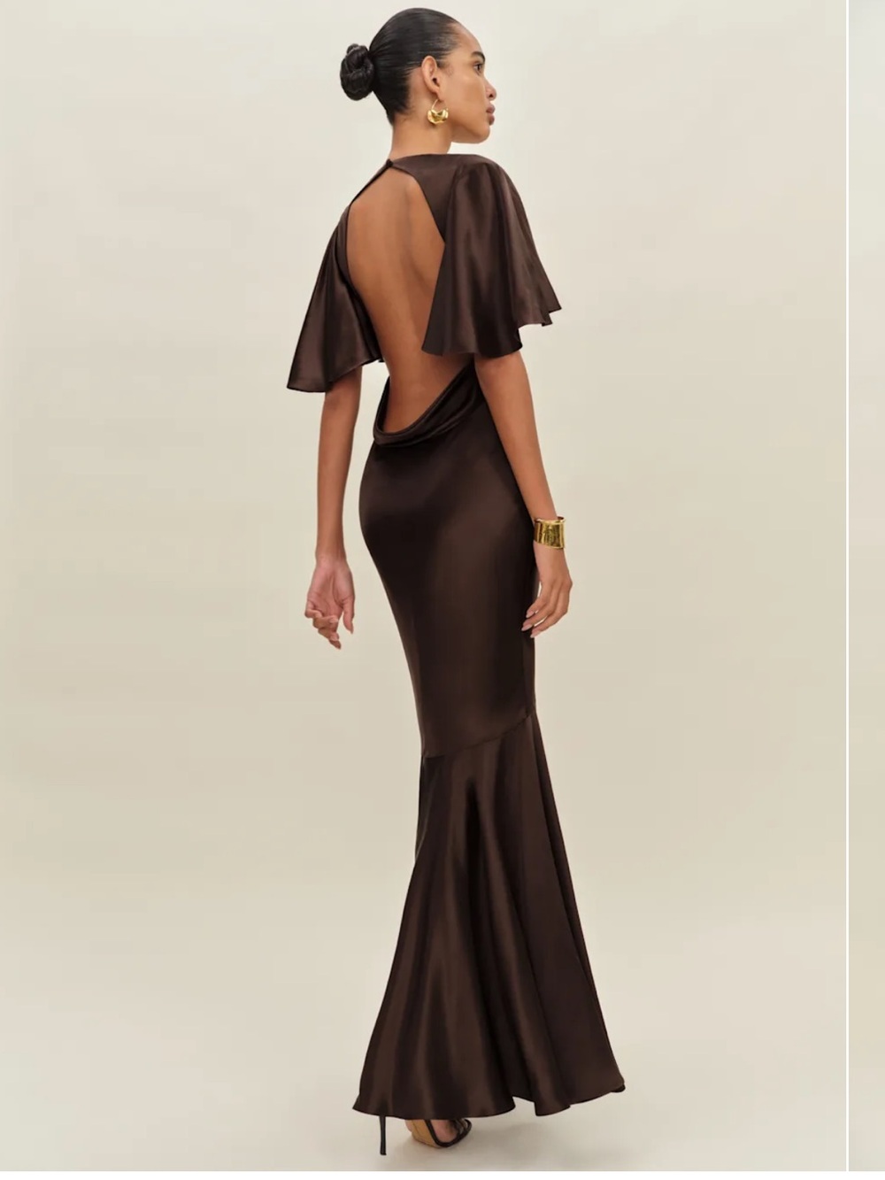 Reformation Thea Silk Open-Back Dress NWT